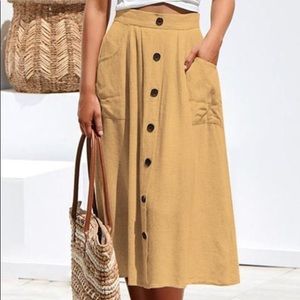 NWT Primark (UK)  Mustard Midi Skirt Sz 12